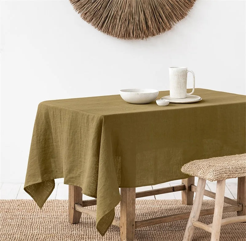 Linen Tablecloth | Enhance Dining with Vibrant Colors - orangme.com
