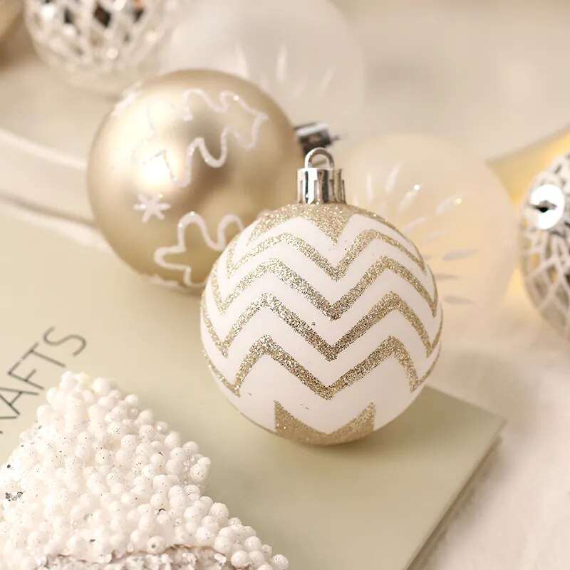 Christmas Ball Set: 16-Piece Pack in 6 Vibrant Designs for a Festive H - Orangme
