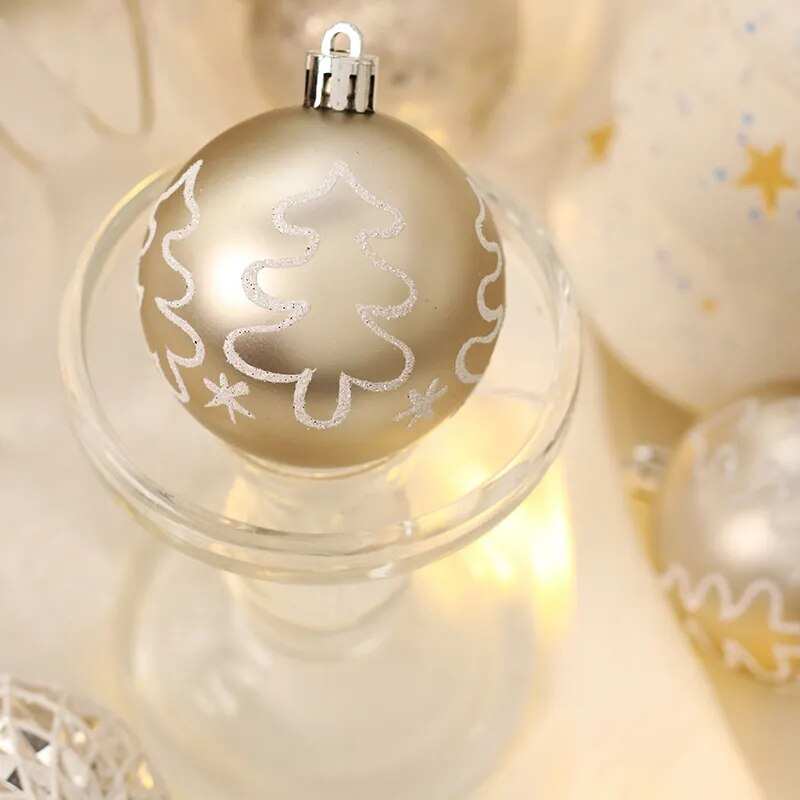 Christmas Ball Set: 16-Piece Pack in 6 Vibrant Designs for a Festive H - Orangme