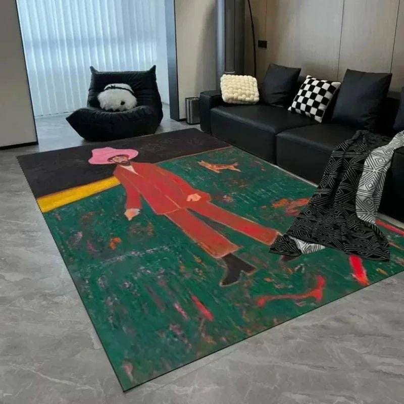 Tapis vintage – Art de la mode en peluche pour un espace confortable d'inspiration vintage