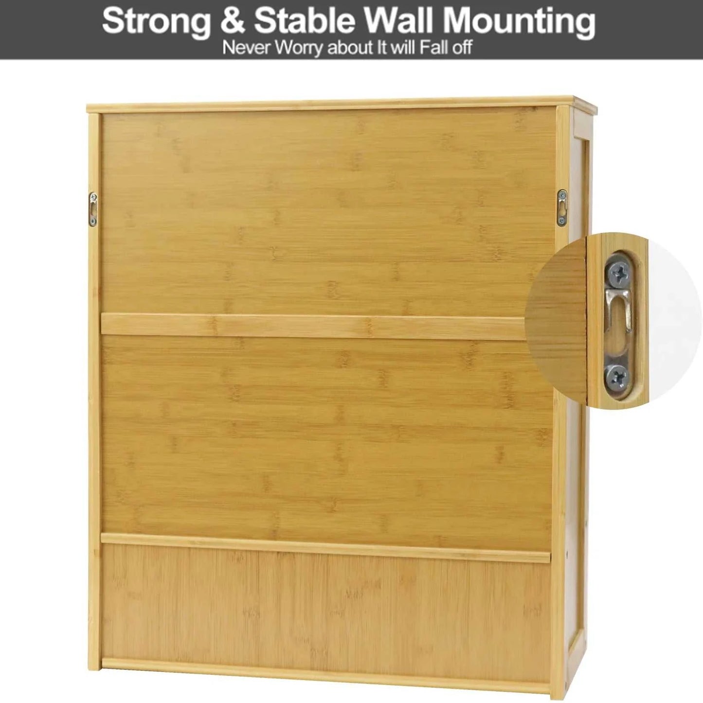Bathroom Wall Cabinet - Eco-Friendly Natural Wood Storage - orangme.com