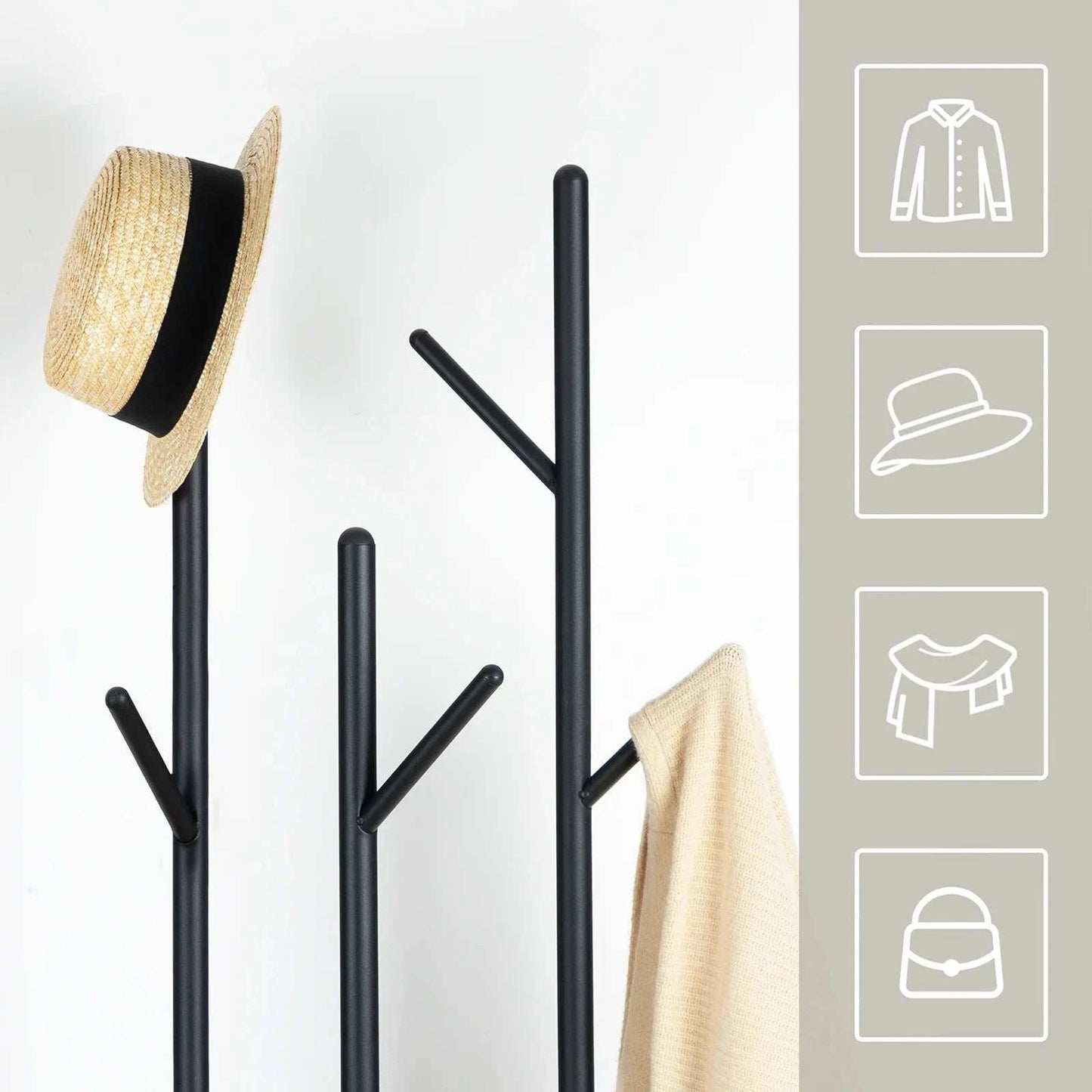 Coat Rack: The Ultimate Space-Saving Solution with 8 Hooks - orangme.com