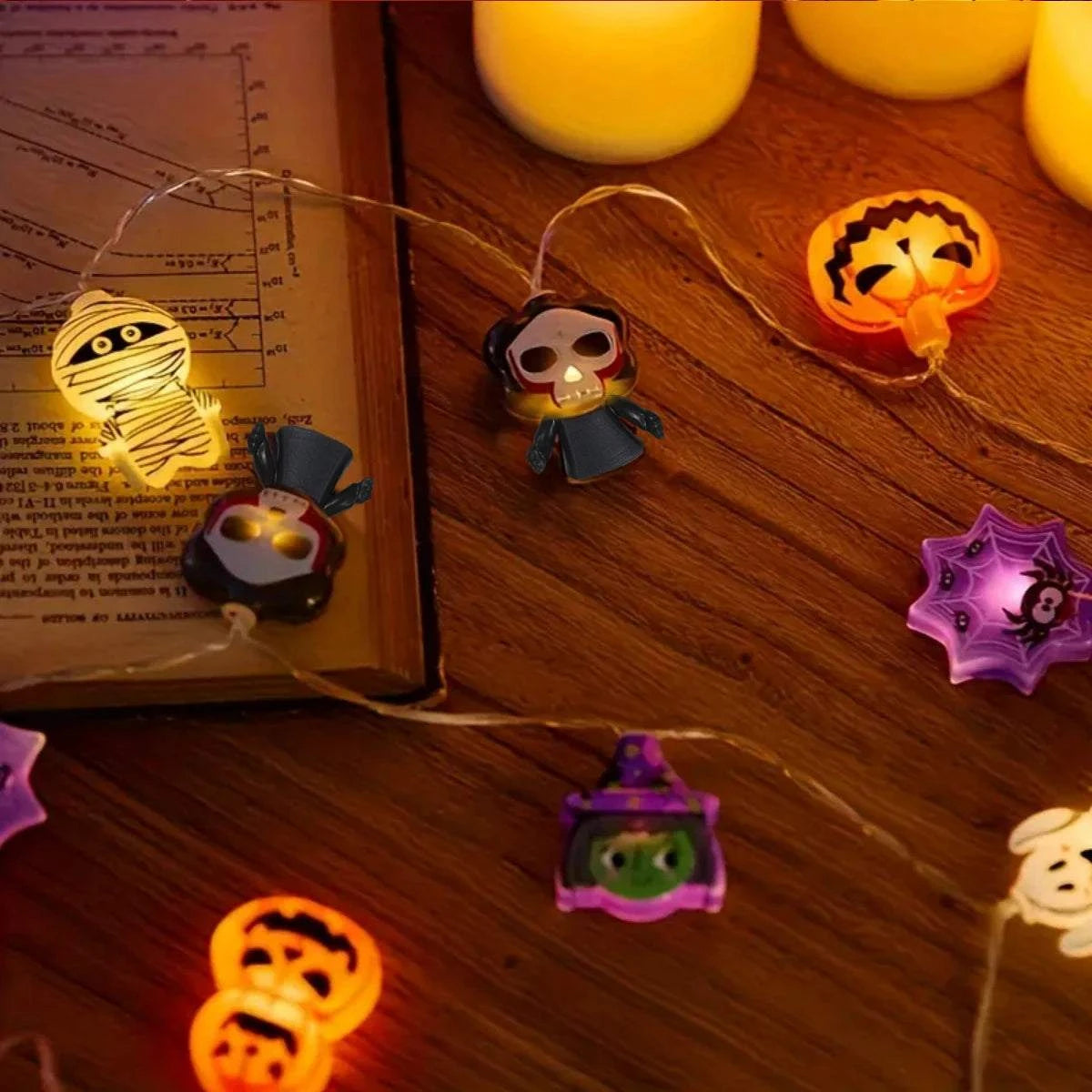 Halloween Battery Powered Jack o Lantern String LightsOrangme