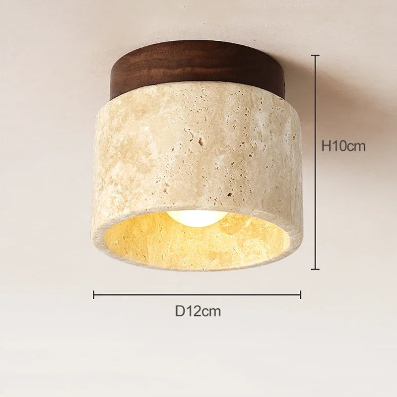 Wabi Sabi Yellow Marble Bedroom Ceiling Lights - orangme.com