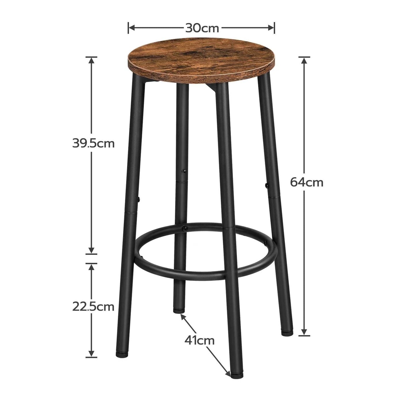 Orangme Kitchen Bar Stools with Footrest Set of 2Orangme