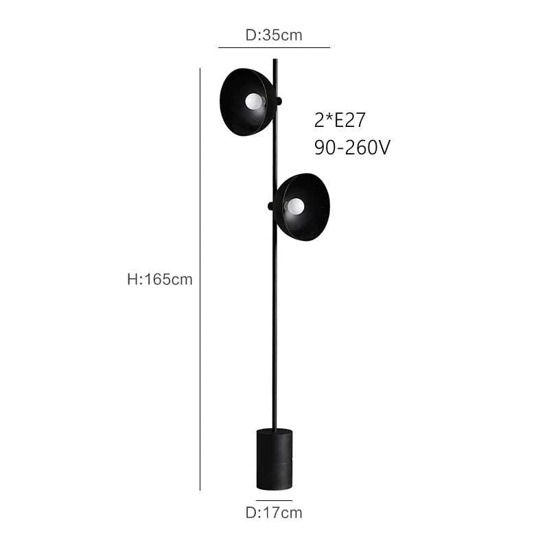 Black Minimalist Floor Lamp | Sleek and Timeless Look - Orangme
