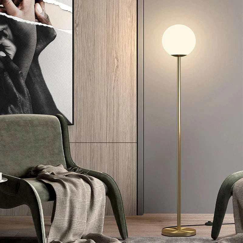 Glass Ball Floor Lamp | Modern Elegance