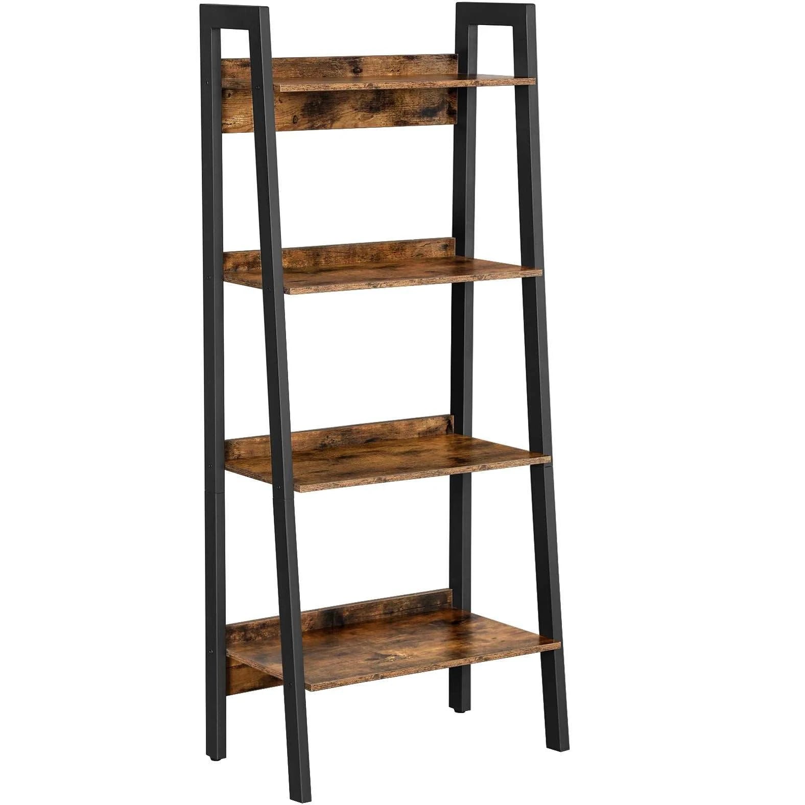 Space-Saving 4-Tier Ladder Shelf: Narrow Design for Small SpacesOrangme
