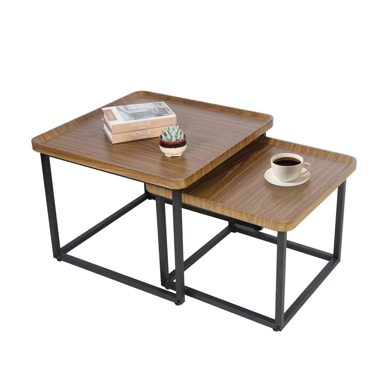 Modern Square Coffee Table - Set of Two - Orangme