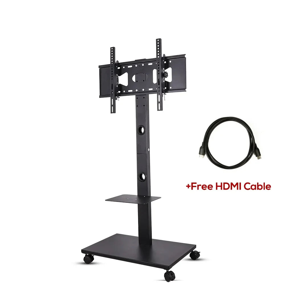 Corner TV Stand with Locking Wheels for 32-65 Inch TVs - orangme.com