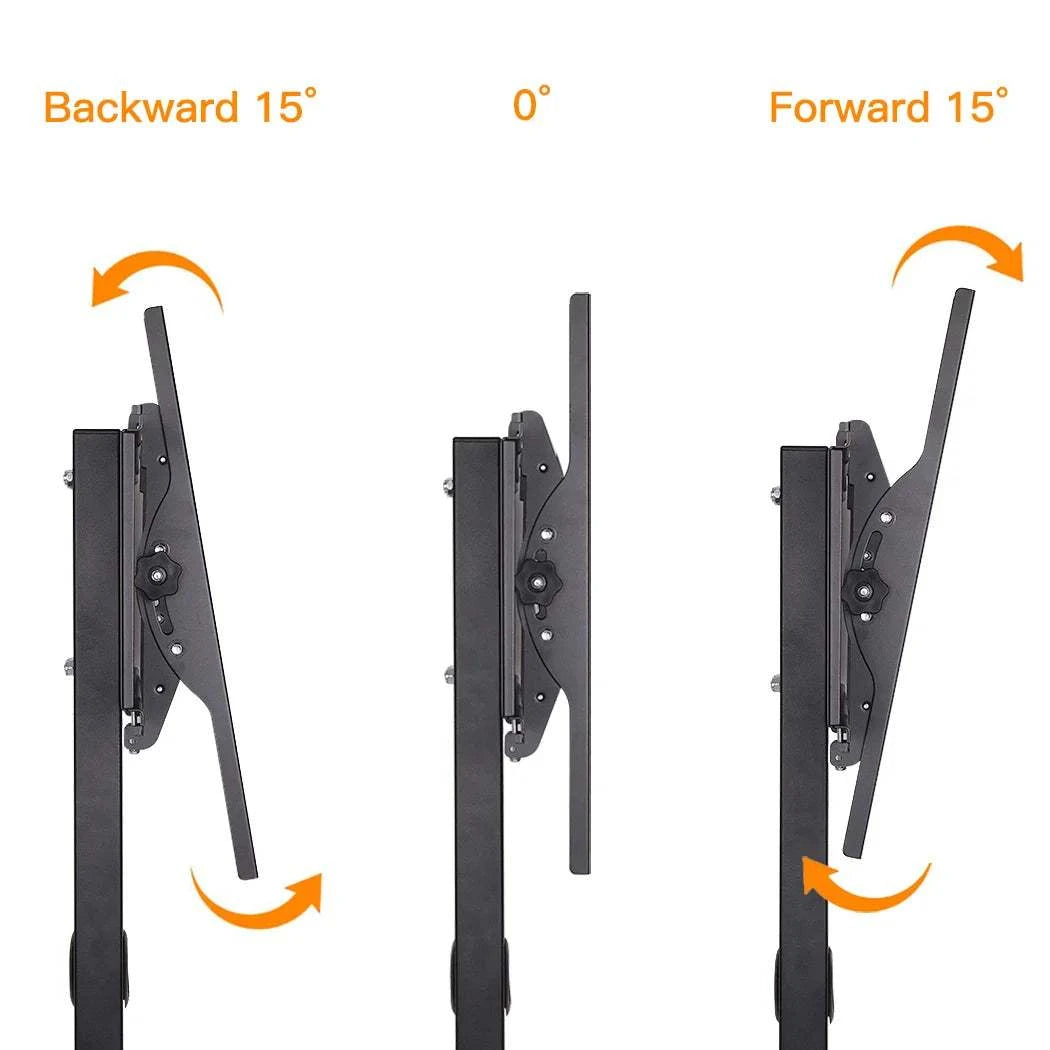 Corner TV Stand with Locking Wheels for 32-65 Inch TVs - orangme.com