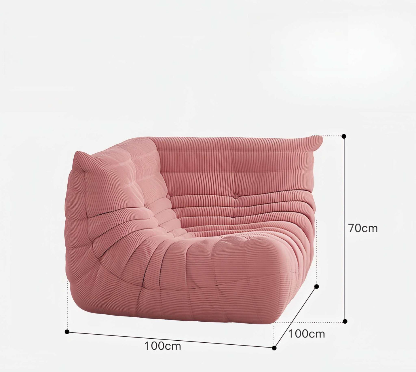 Corner Sofa - Ultimate Togo Corduroy for Cozy Living - orangme.com