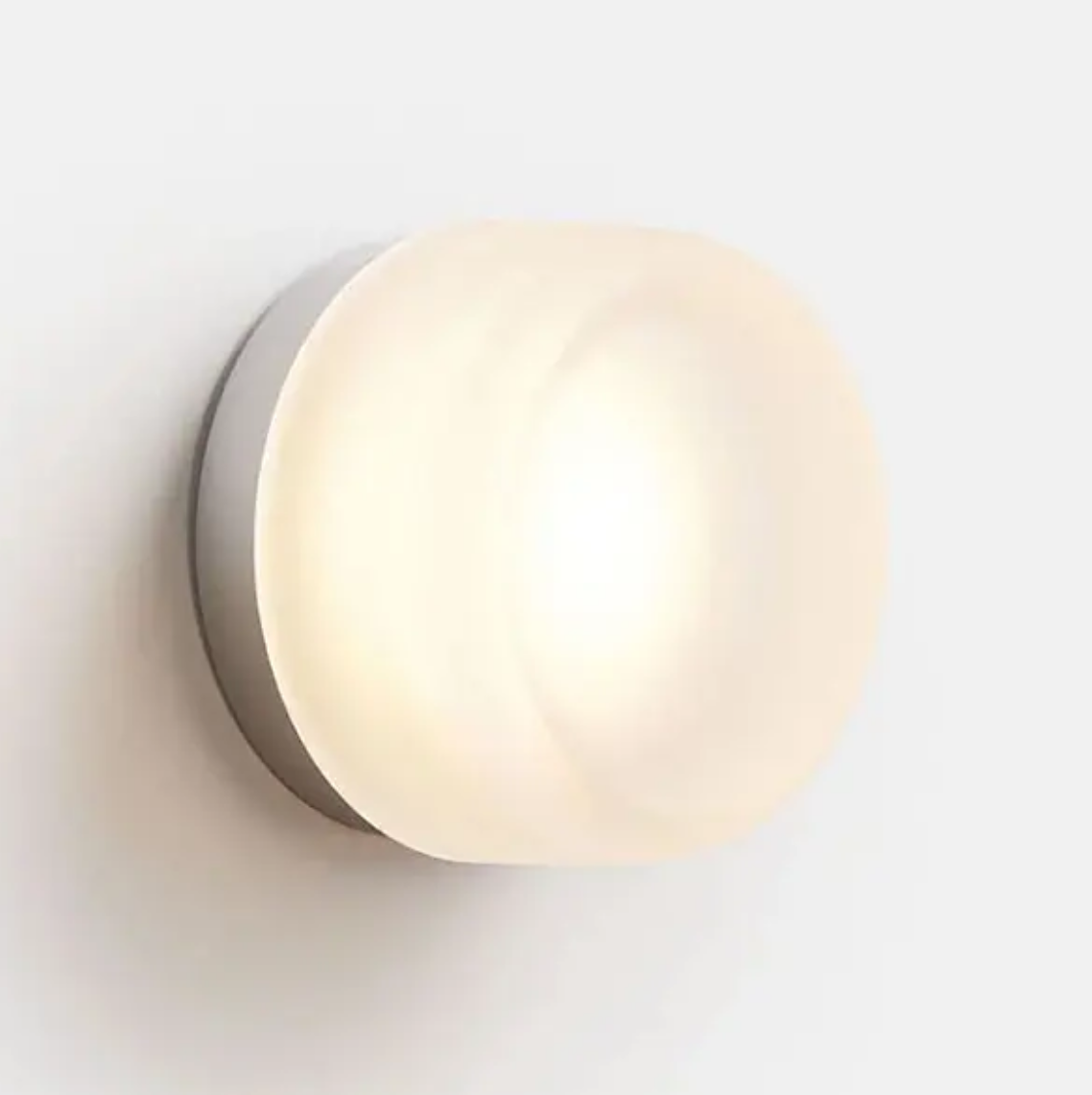 Modern acrylic hallway wall light with warm white illumination and knob switch