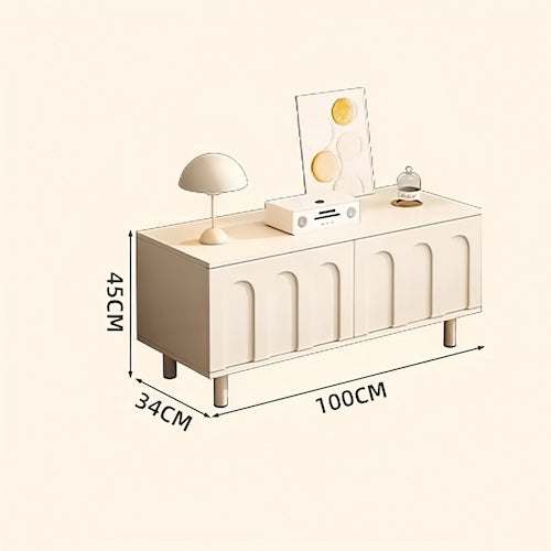 Glamour Minimalist White TV Cabinet - Orangme