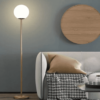 Glass Ball Floor Lamp | Modern Elegance