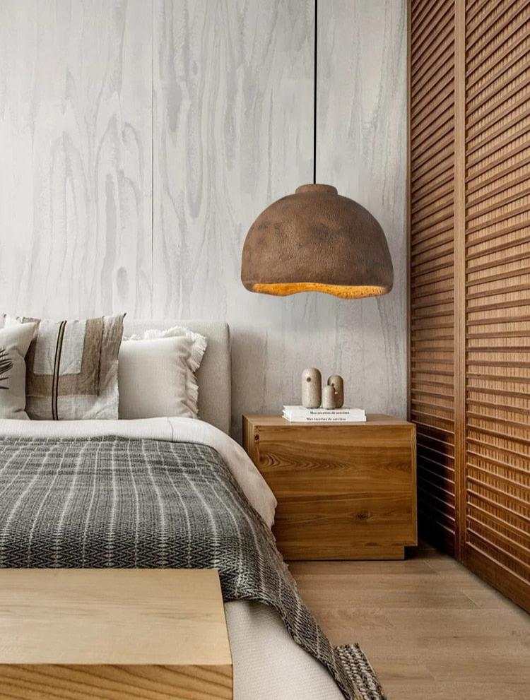 bedroom brown pendant light