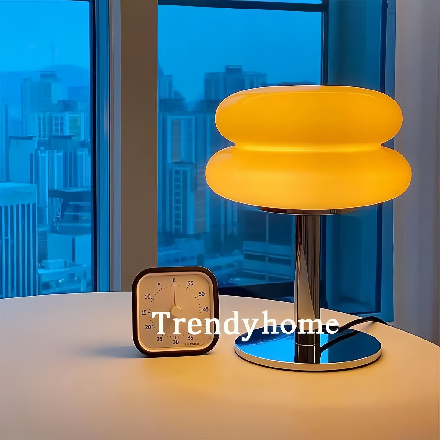 Led Table Lamp - Stylish Macaron Lamp with Stained Glass - orangme.com