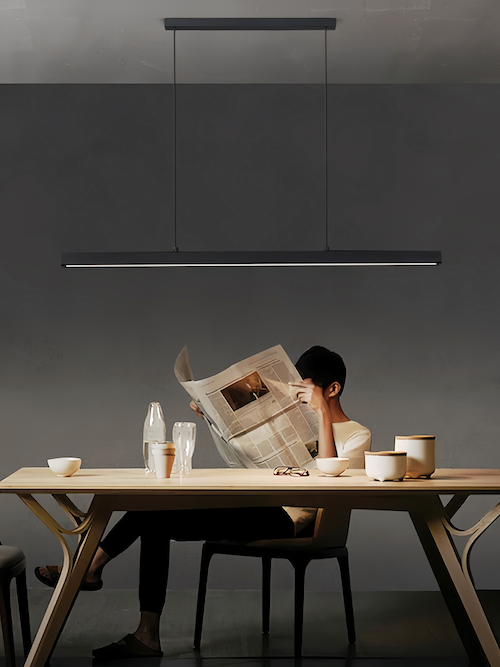 Minimalist Black Pendant Light: Dimmable LED, Adjustable, Energy-Savin - Orangme