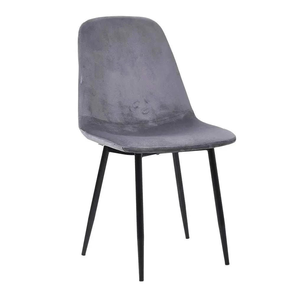 Set of 2 Velvet Upholstered Dining Chairs – Modern Rhombus Set - Orangme