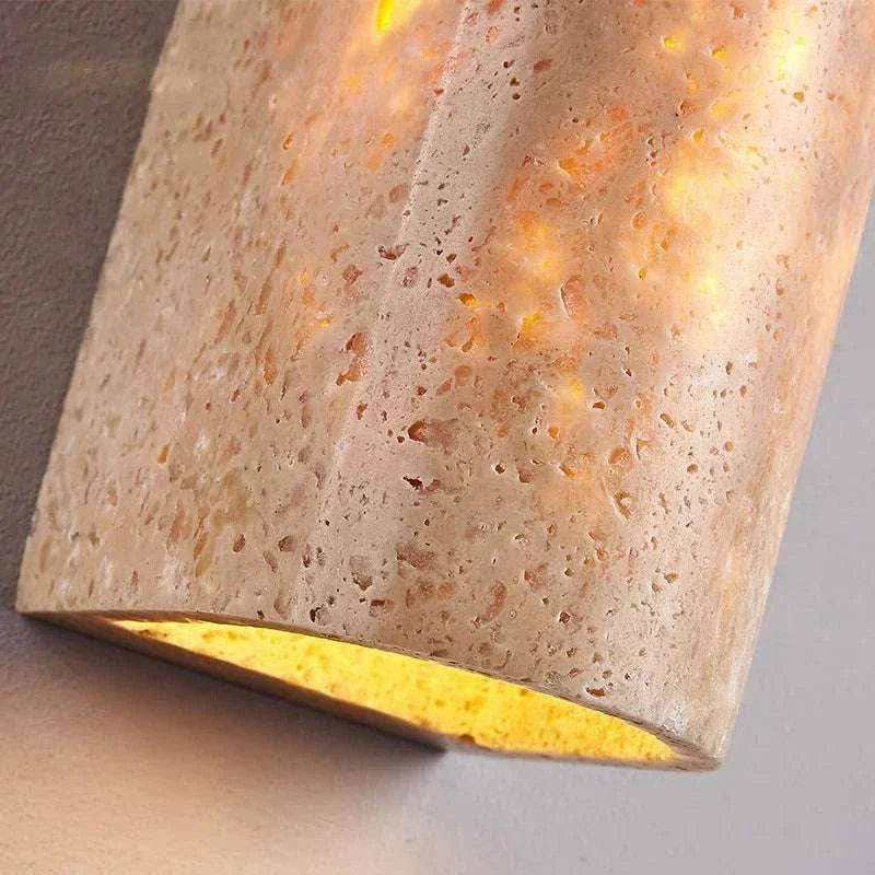 Japanese Wabi-Sabi Marble Outdoor Wall Light | Light ArtOrangme