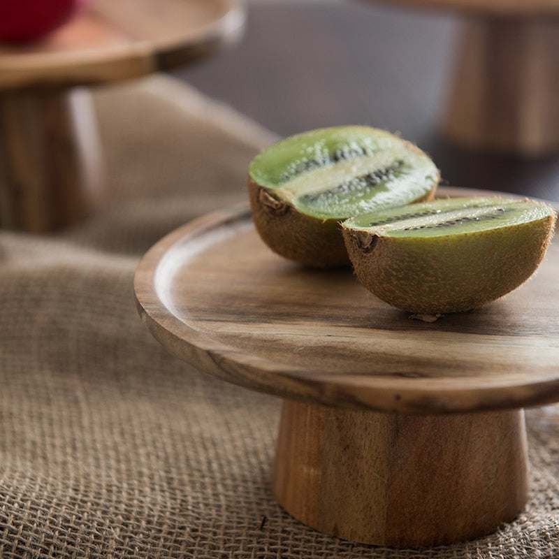 Wooden Cake Plate Stand | Unique Design - Orangme