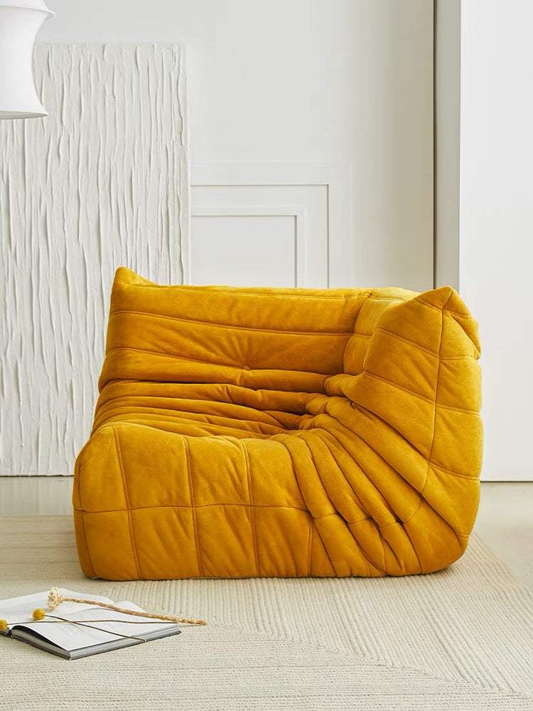 ginger color togo corner sofa for modern decor - orangme.com