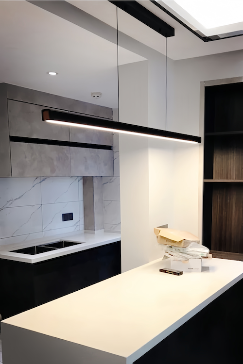 Minimalist Black Pendant Light: Dimmable LED, Adjustable, Energy-Savin - Orangme
