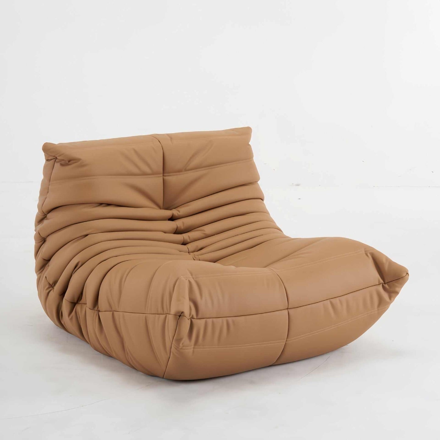light brown togo chair in leather - orangme.com