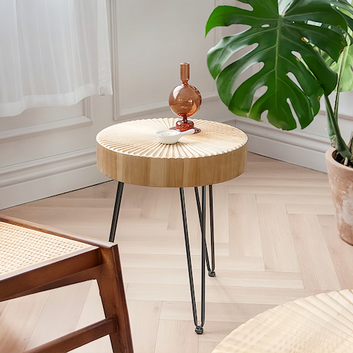 Wood Coffee Table - Modern Minimalist Round Pine Design Sale - orangme.com