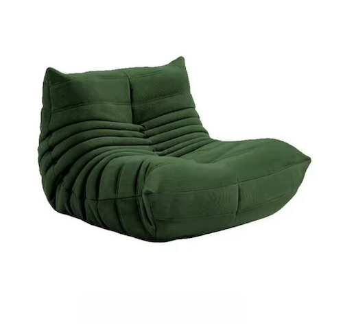 ligne roset togo armchair in green corduroy - orangme.com
