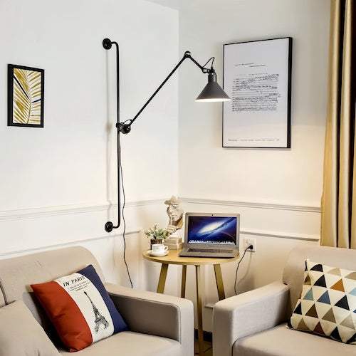 Long Pole Swing Arm Telescopic Industrial Wall LampOrangme