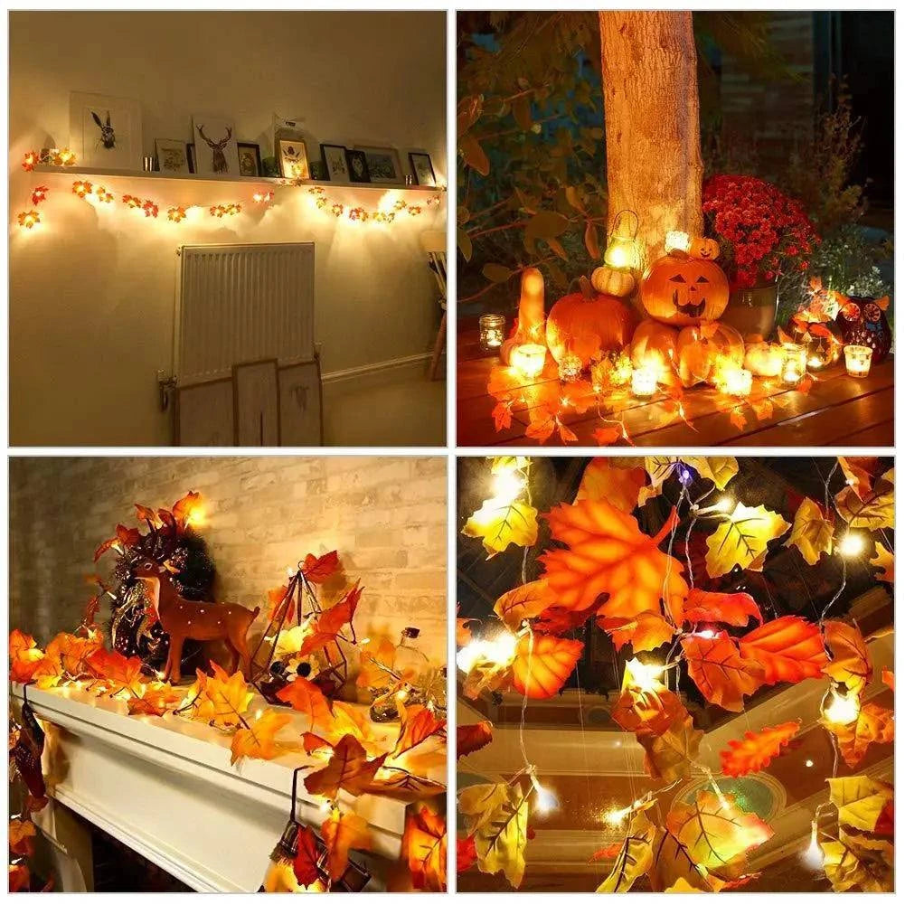 Holiday Door Decor | Maple Leaves LED String Light - Orangme