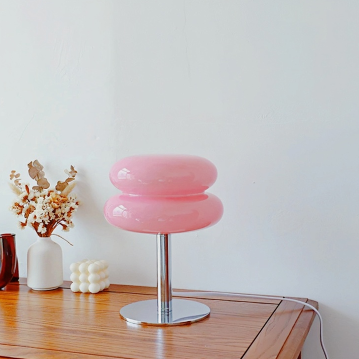 Led Table Lamp - Stylish Macaron Lamp with Stained Glass - orangme.com