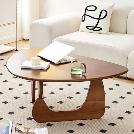 Elegant Dark Wood Coffee Table – Stylish & Durable Design