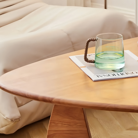 Elegant Dark Wood Coffee Table – Stylish & Durable Design