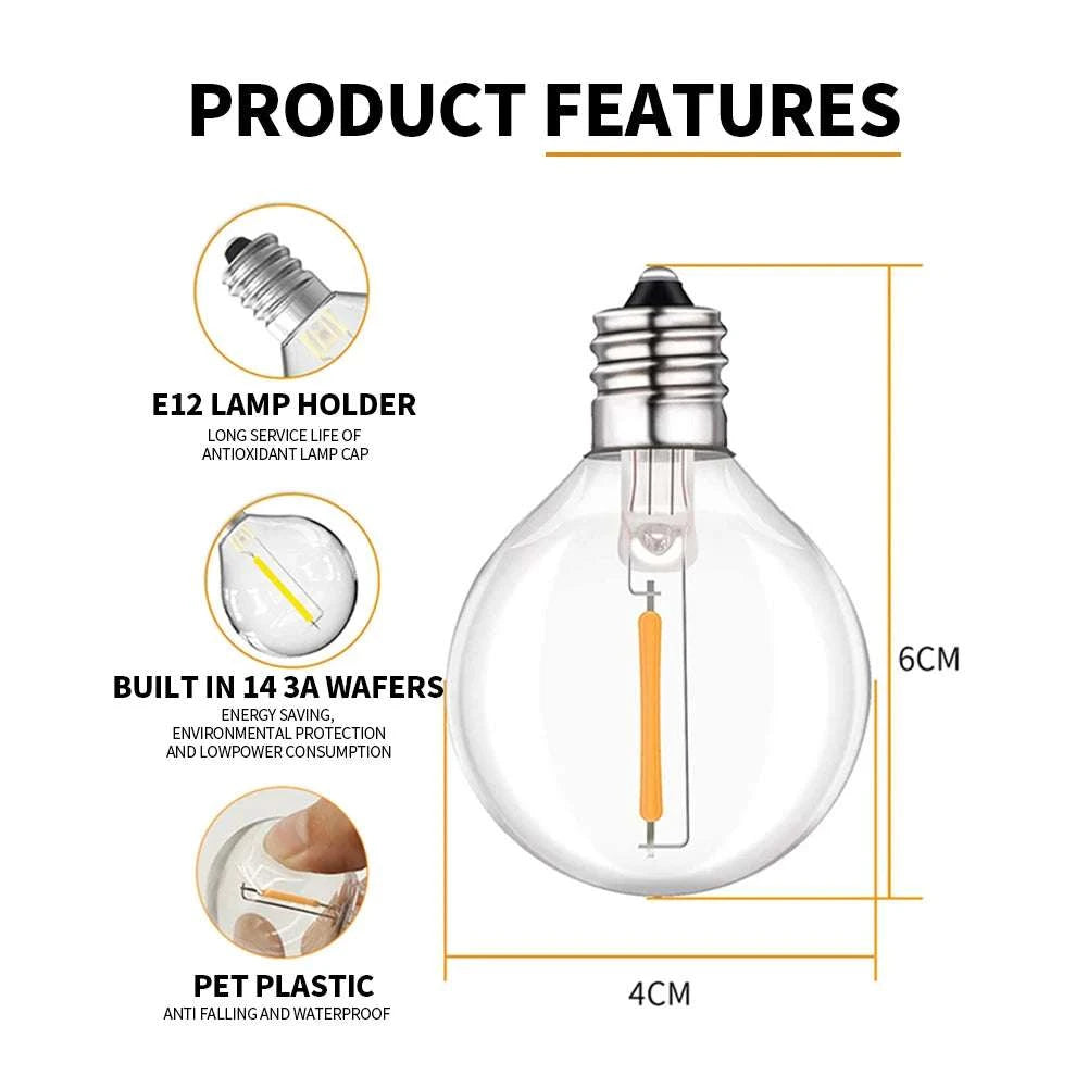 IP45 LED Waterproof Outdoor Light String for Festival DecorOrangme
