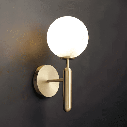 Single Head Glass Wall Light | Radiant Brilliance