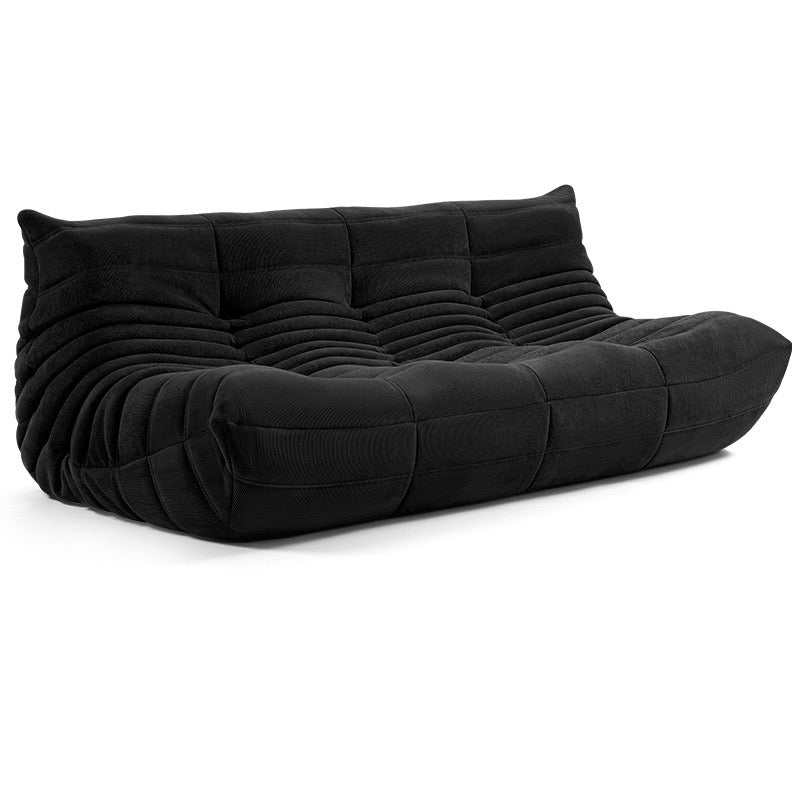 Black Togo Couch in corduroy, stylish and comfortable replica couch.