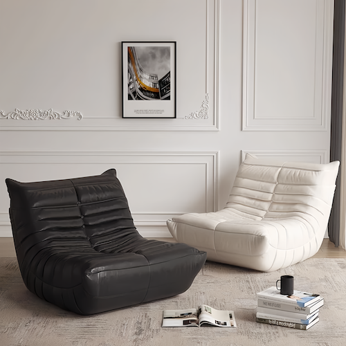 Togo Chair in modern living room setting, showcasing minimalist design and premium materials.