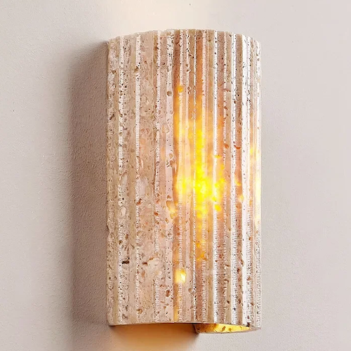 Japanese Wabi-Sabi Marble Outdoor Wall Light | Light ArtOrangme