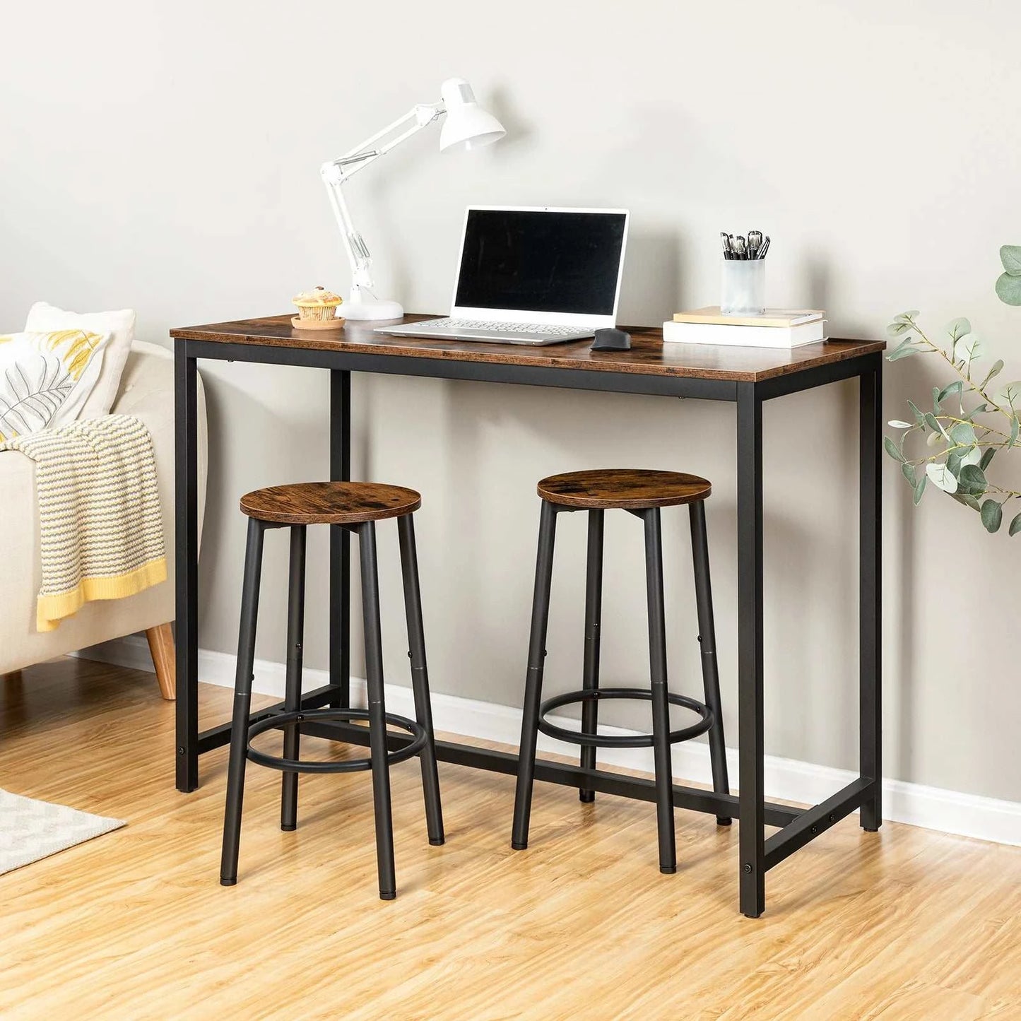 Orangme Kitchen Bar Stools with Footrest Set of 2Orangme