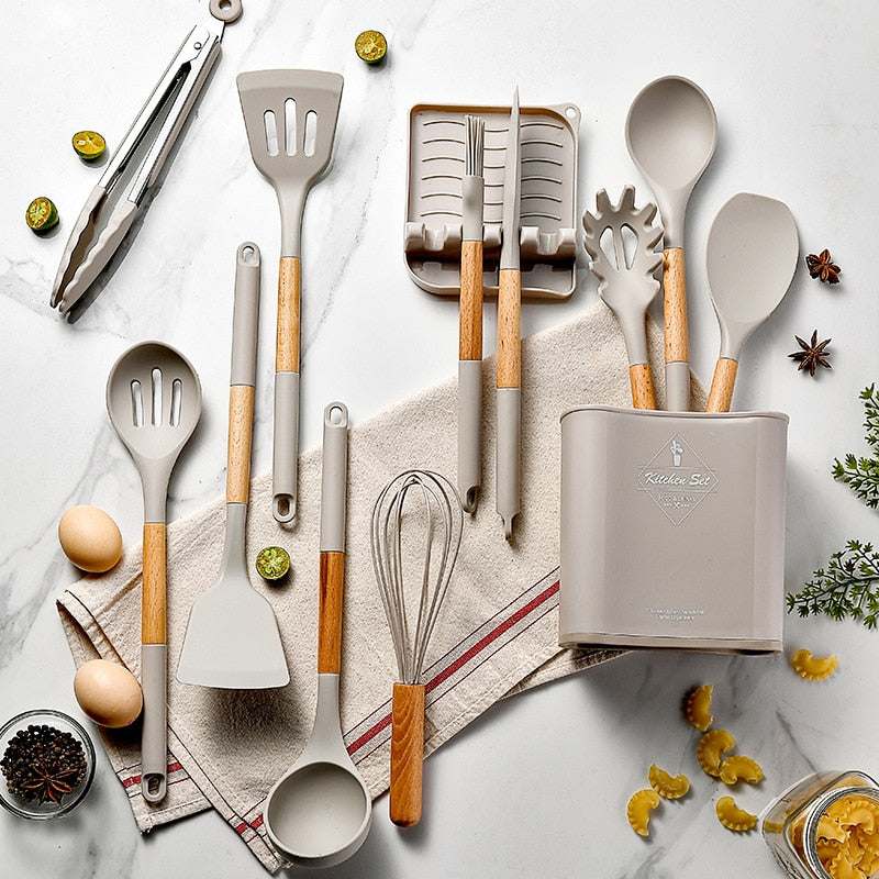 Professional Silicone Cooking Utensils Set - Orangme