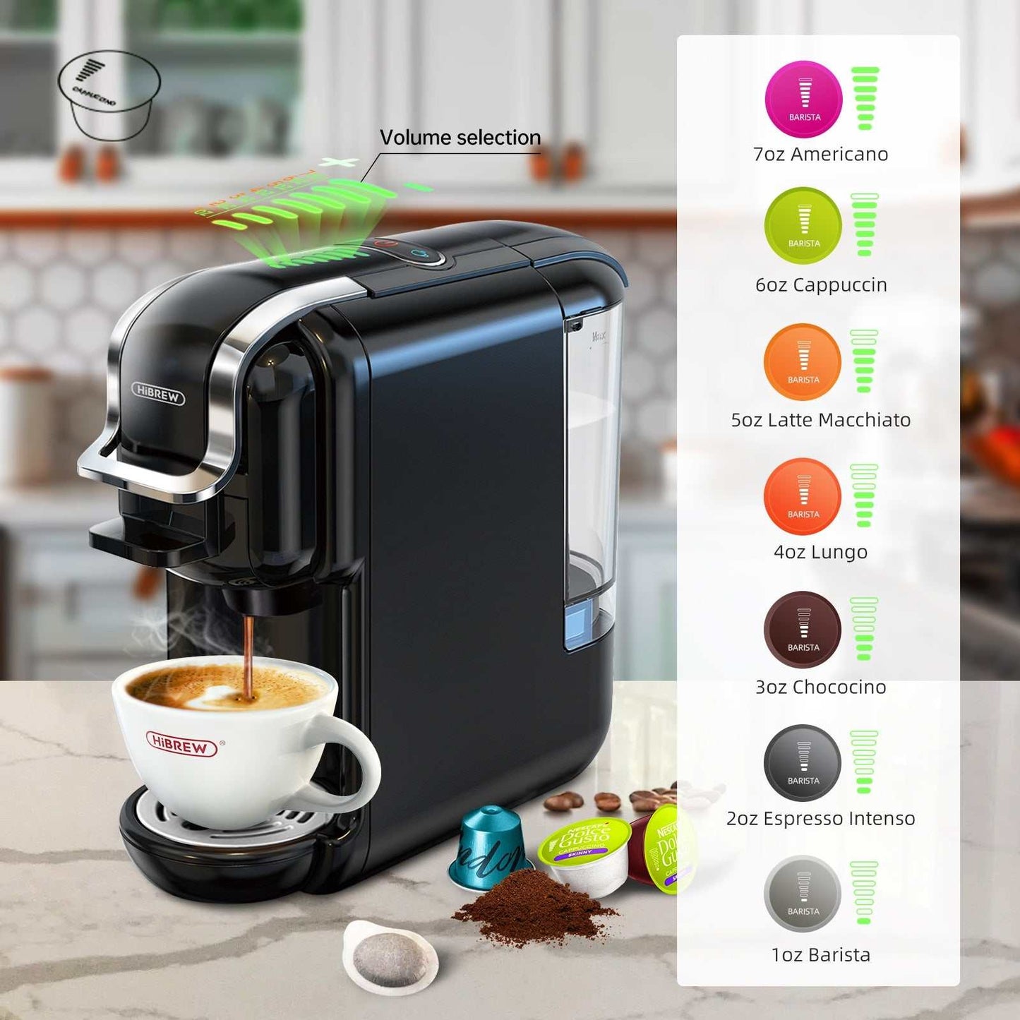 Multiple 5 in 1 White Coffee Maker - Orangme