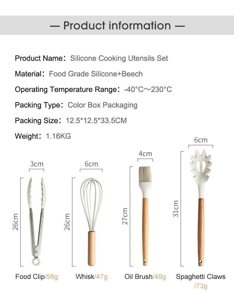 Non Toxic Silicone Cooking Utensils - Orangme