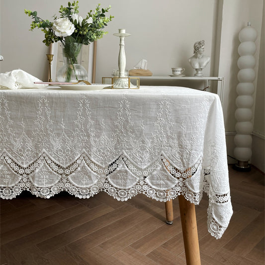 Embroidery Cotton Tablecloth, orangme.com