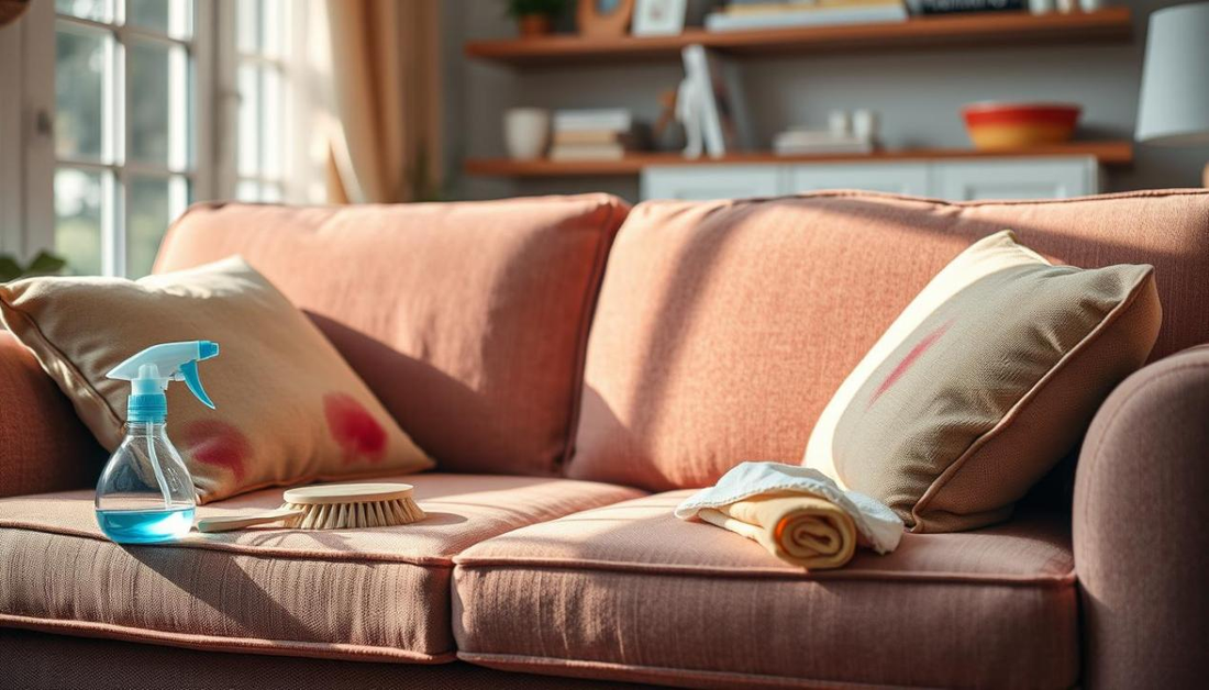 how to clean fabric sofa