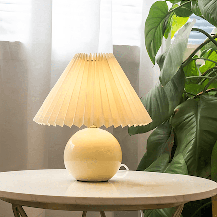 Pleated Lampshade Desk Lamp | Graceful Pleats