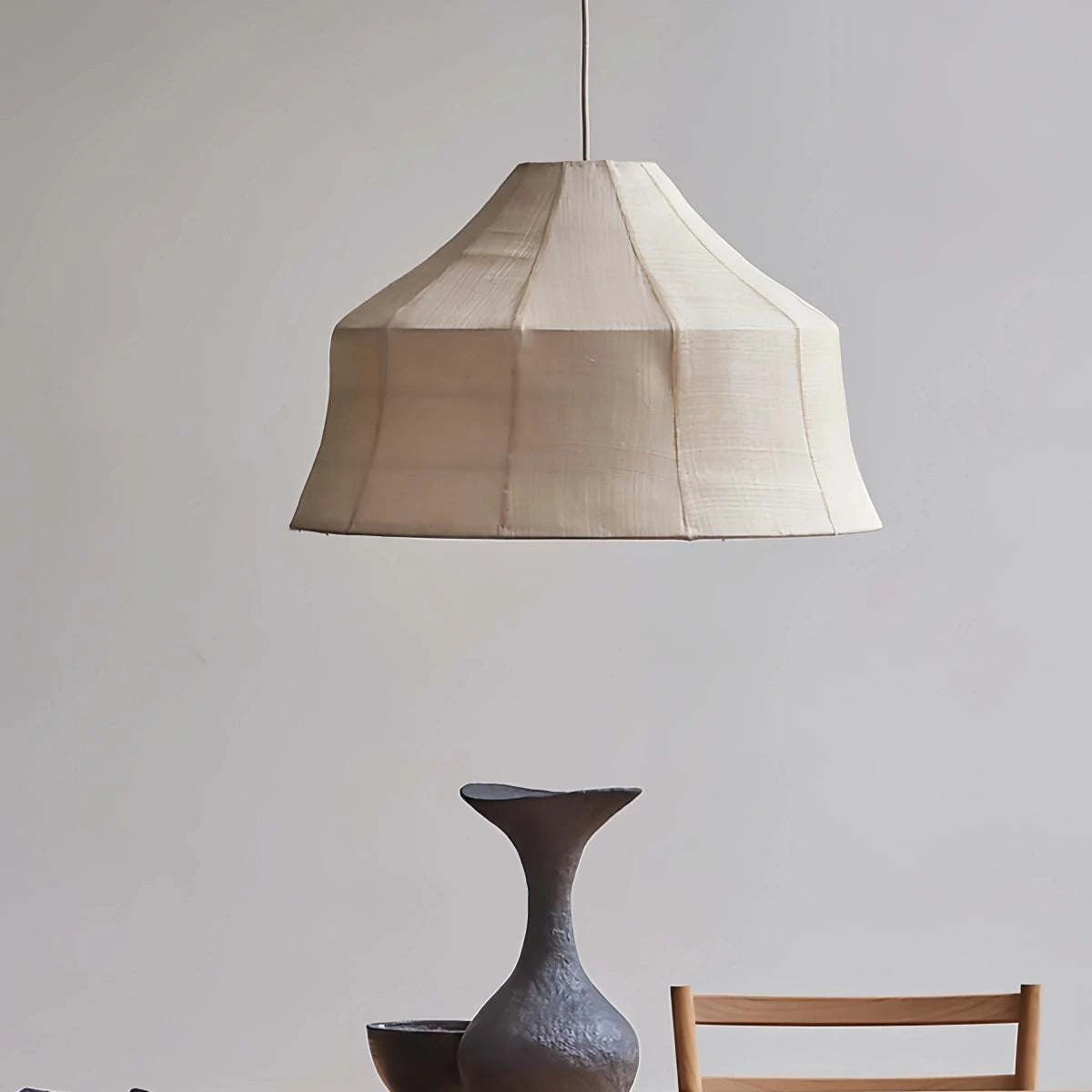 Japanese Zen Fabric Pendant Light, Retro Lamp for Restaurant Tea Room Homestay