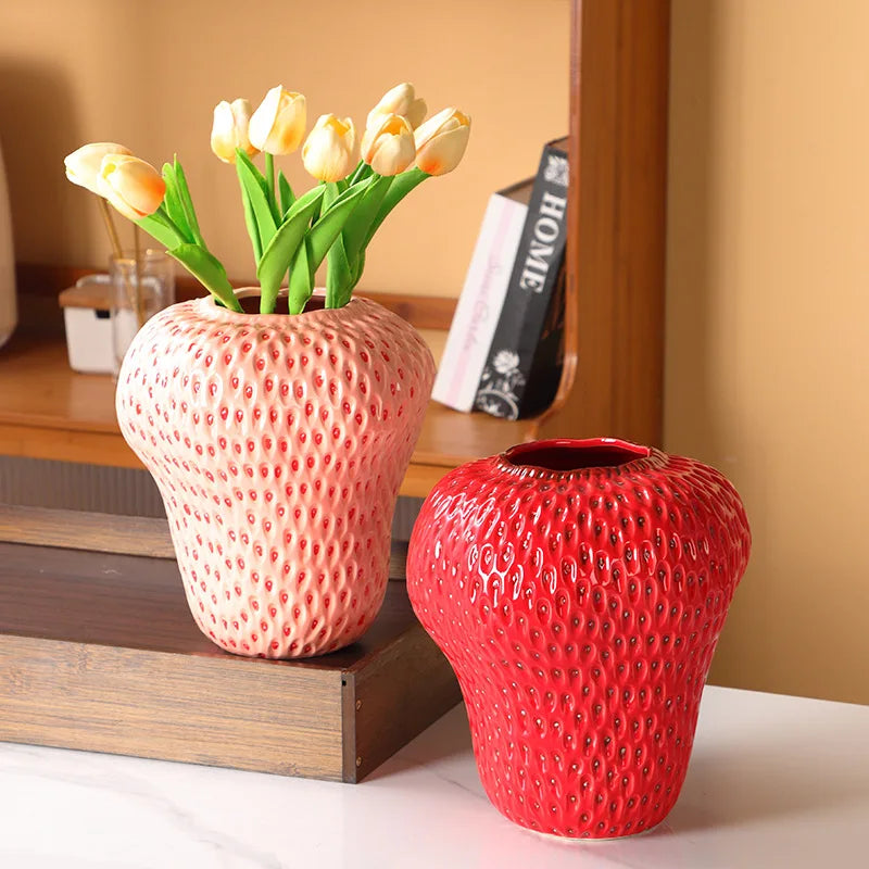 Strawberry Vase | Sweet Décor Accent