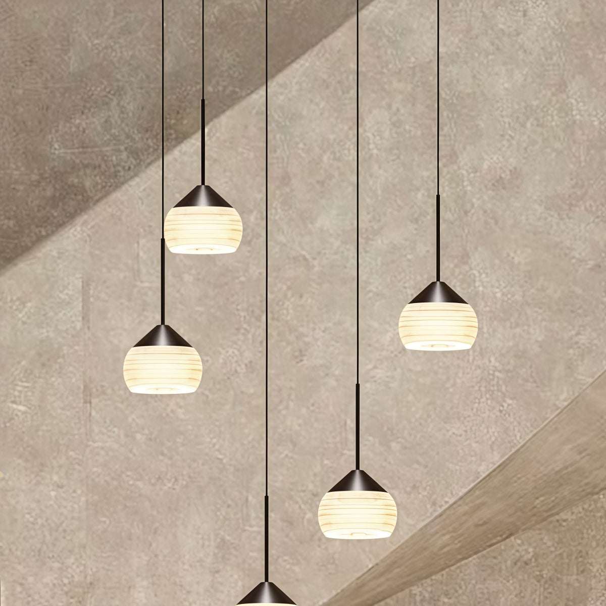 Minimalist Chandelier for Villa Duplex Stairwells and Dining Areas with Spiral Staircases